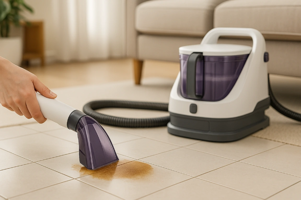 nettoyer carrelage shampouineuse