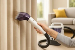nettoyer rideaux shampouineuse